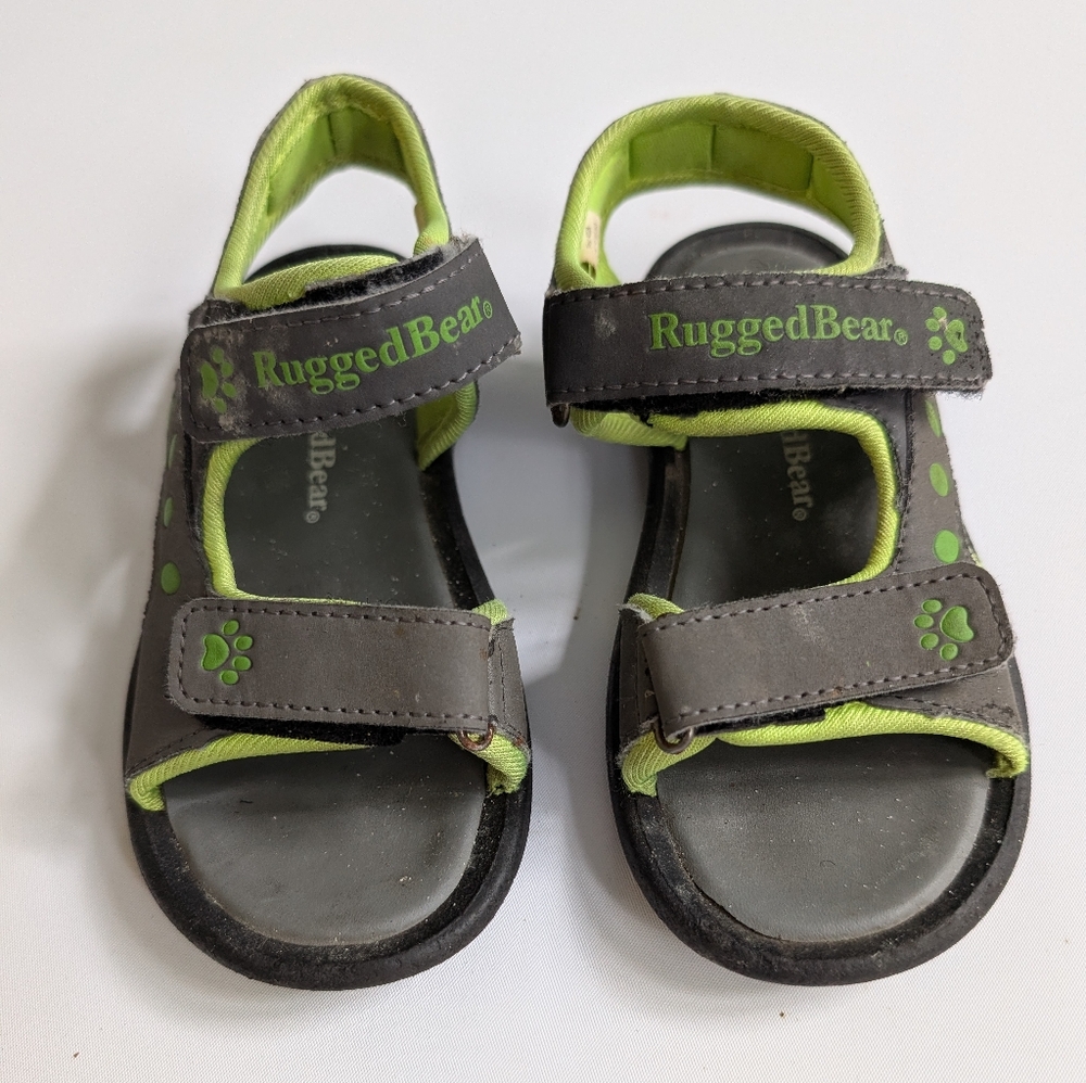 Kids Sandals - Charcoal and Lime